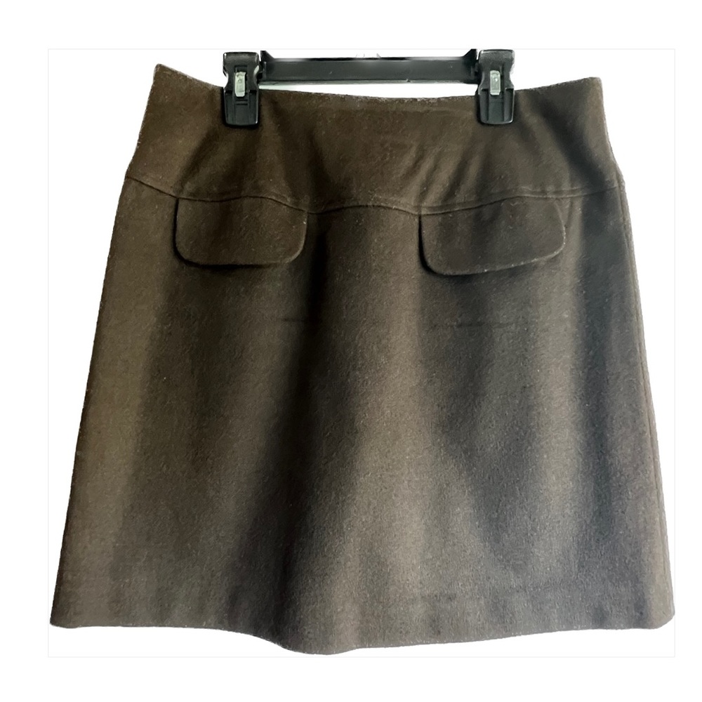 Banana Republic chocolate brown wool blend skirt size 8.